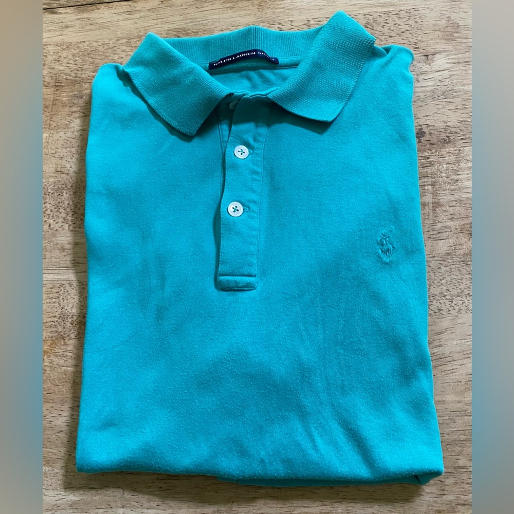 Ralph Lauren‎ Sport Women’s Sz M? Teal Cotton Polo Shirt